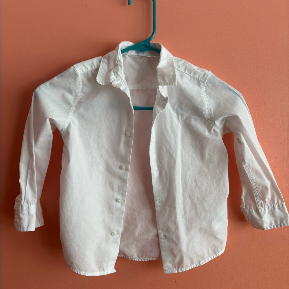5T white button Down